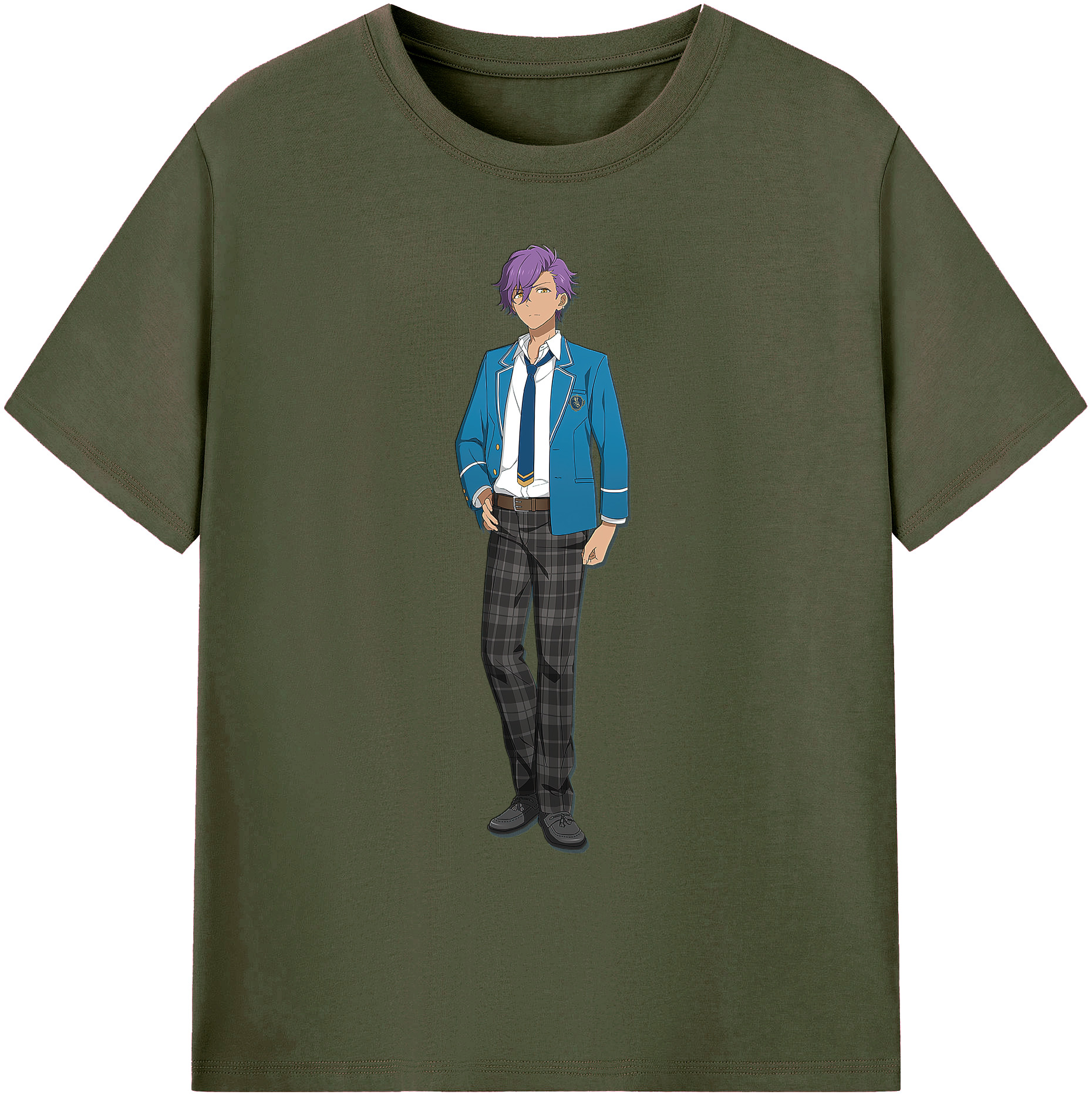 （画像用） あんさんぶるスターズ! Ensemble Stars 綿100％ メンズ半袖Tシャツ｜肌触りやわらか＆通気性